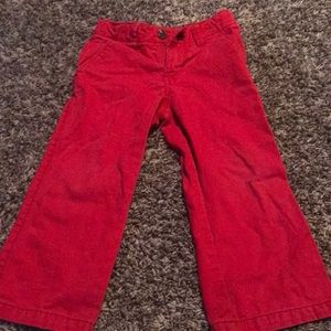 Boys red straight leg pants